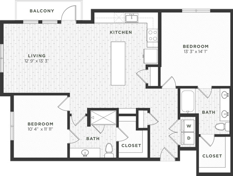 Two Bedroom Floorplan